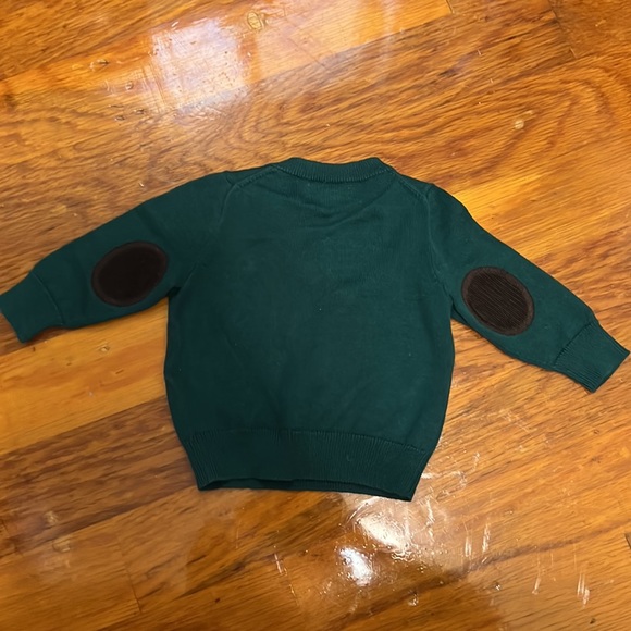 Ralph Lauren green sweater with brown corduroy elbow patch detail - Picture 3 of 3